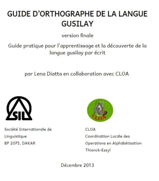 Gusiilaay orthography guide