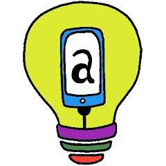 Light bulb with letter a